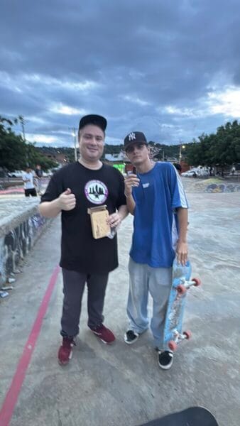 Con David uno de los ganadores del evento