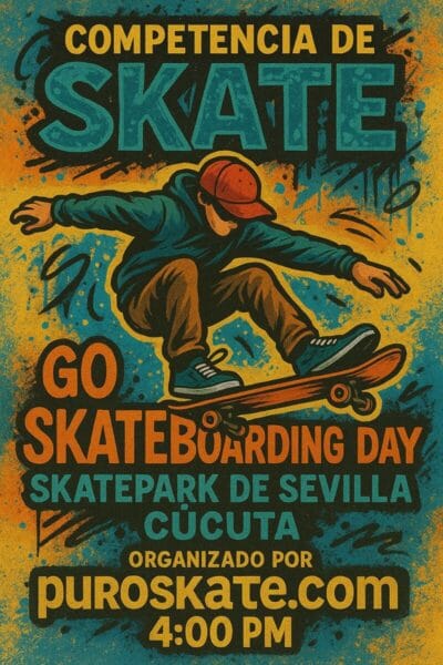 Afiche del Día de la Patineta 2025 en Cúcuta